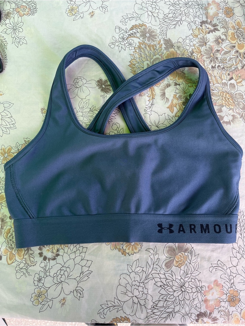 Under Armour Navy Blue Crossback Medium-Support Sports Bra